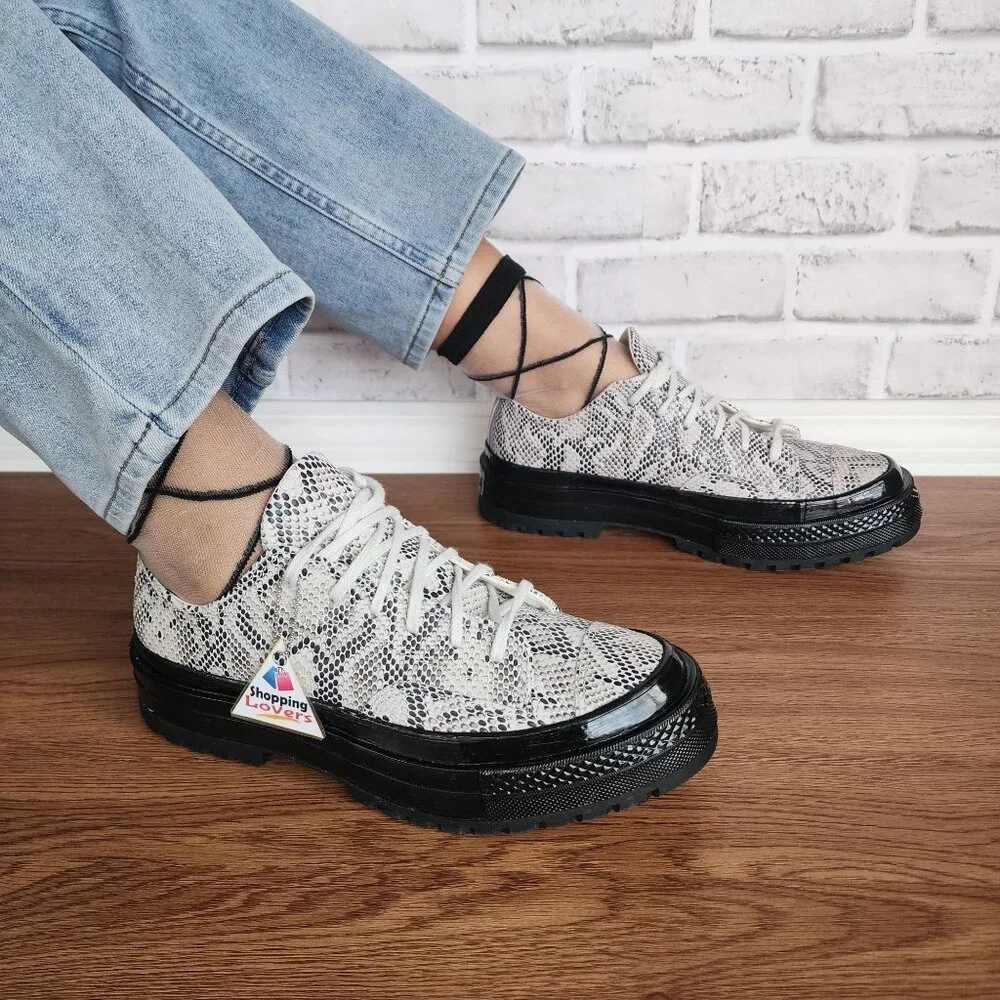 ⭐Converse Chuck 70 National Suede Snake Print Platform Sz 8 Womens Shoes A15045C - Picture 3 of 15